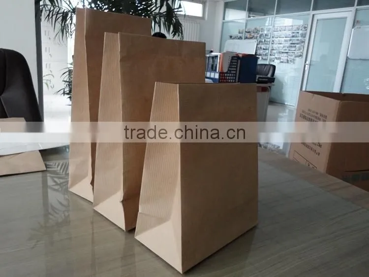 2017 new fashion warp and weft kraft paper bag without handle