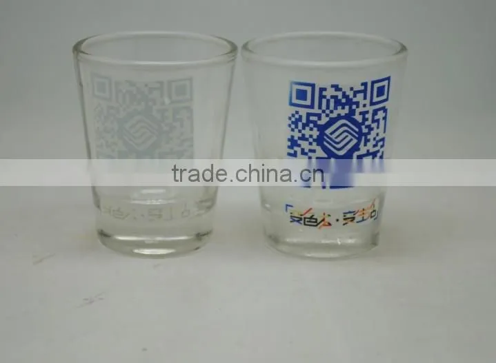customized logo 3oz color changing glass shot glass for promot