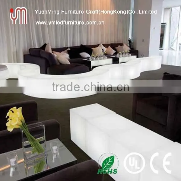bar table/plastic furniture led chair/led outdoor furniture