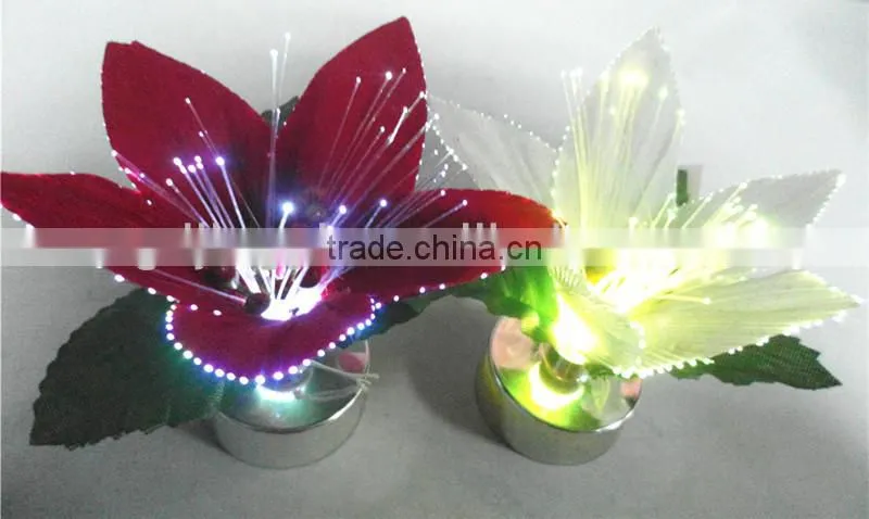 wholesale new design artificial plastic flowers with LED light