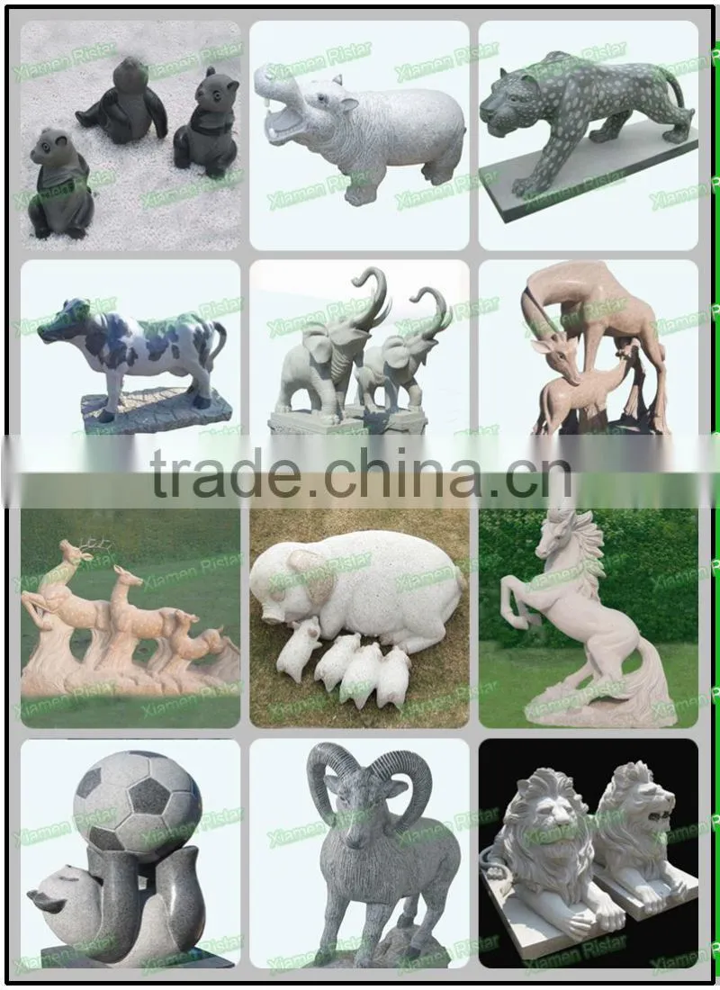 Granite stone animal carvings and sculpture