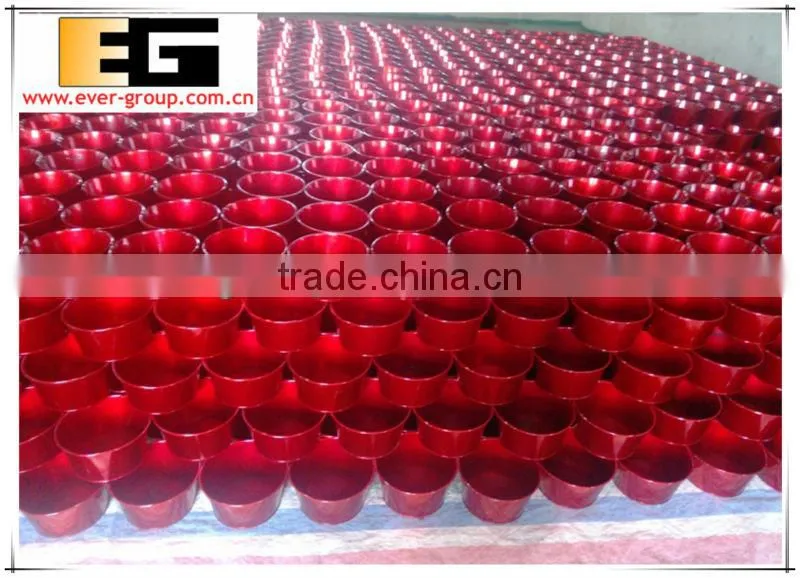 Zinc Christmas red powder coated Flower pot