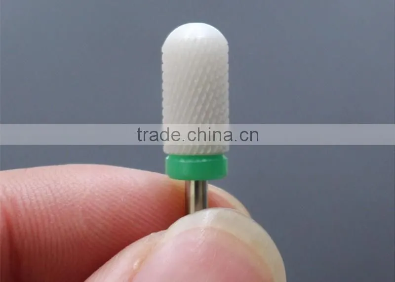 Nail Head Diameter 6.5MM Barrel Balll Total Length 40MM White Ceramic Burr White 1 Piece