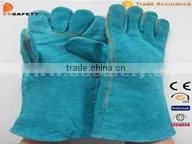 DDSAFETY Grey Welder Glove Western Safety Gloves Cheap Wholesale Cow Split Leather Gloves