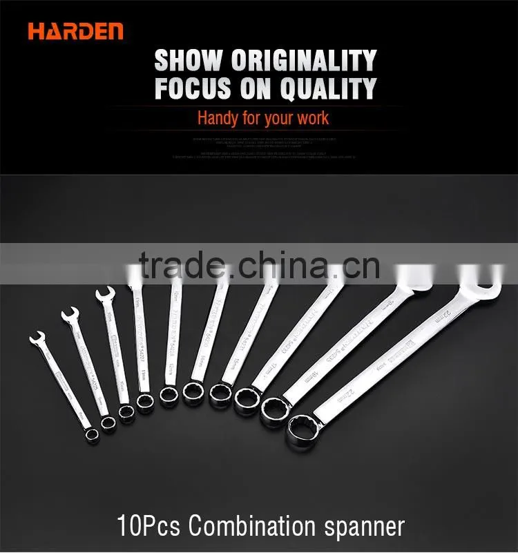 Chrome Vanadium 10 pcs combination spanner set various size tools of spanner
