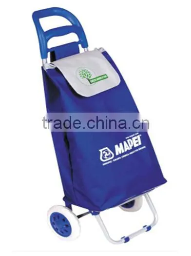Folding Lightweight Wheeled Grocery Cart Shopping Trolley Bag