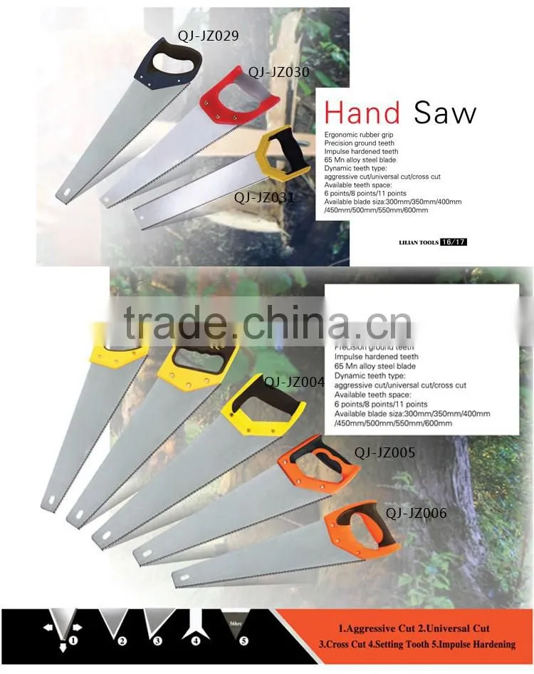 QJ-JH09 Double color hand tools high quality hand saw