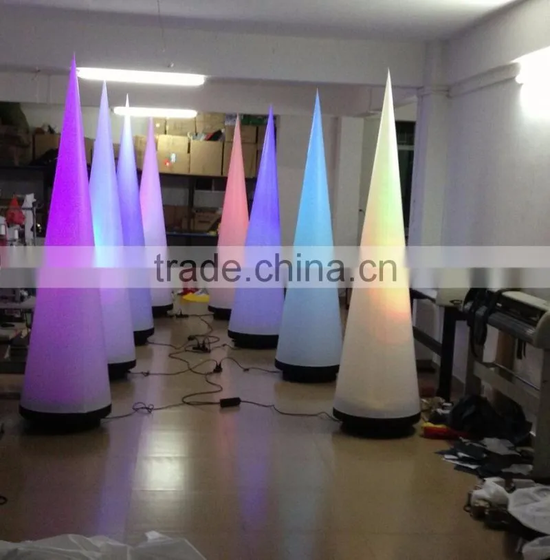 new design lighting inflatable cone tube colorful inflatable pillar logo printed inflatable advertising decoration