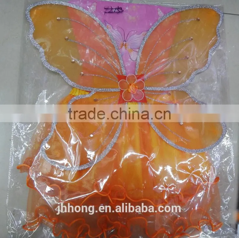 orange costume butterfly wings set for kids