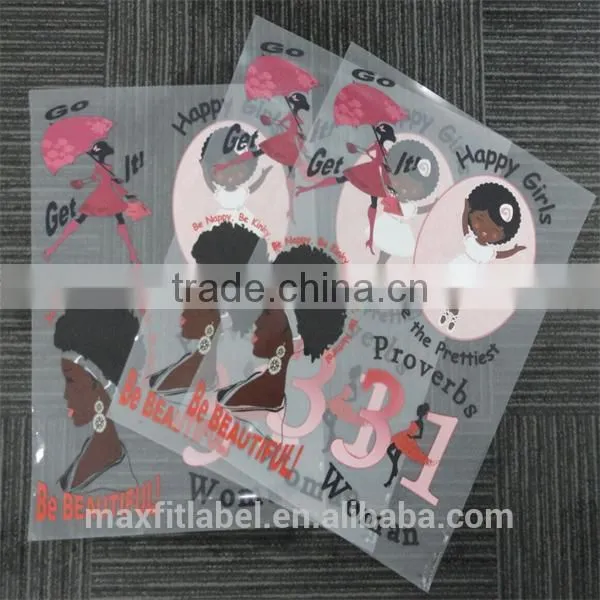 Digital Printing Transparent Heat Transfer Label for T shirt