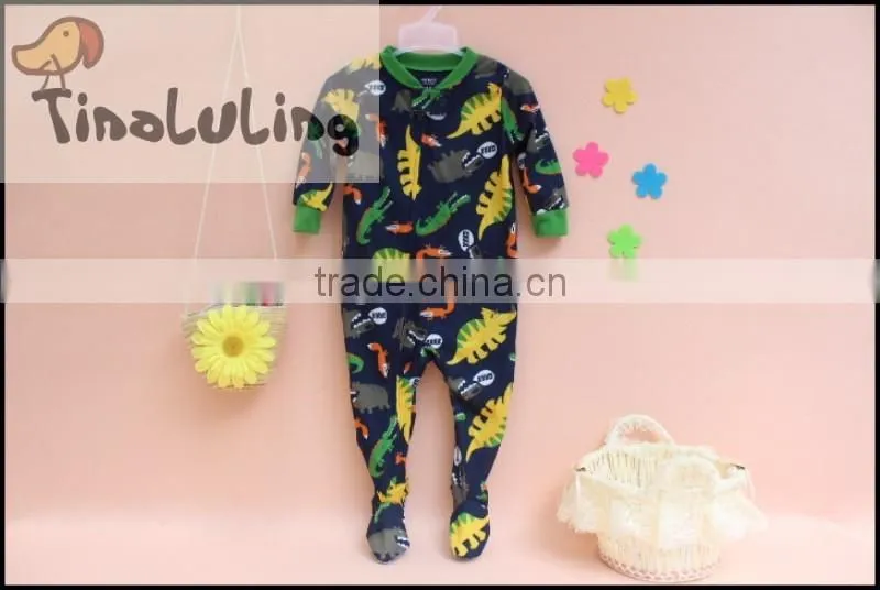 TinaLuLing Dinosaur Pajamas Fashion 100% cotton Boys One Piece Jumpsuits