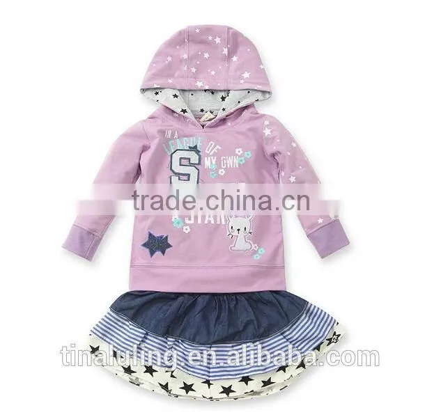 Wholesale children boutique clothing clothes for kids lovely girls 2pcs outfits