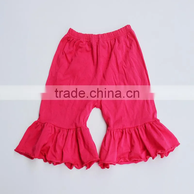 Children's boutique clothing kids soft pink ruffle shorts pant baby girl short hot bloomers