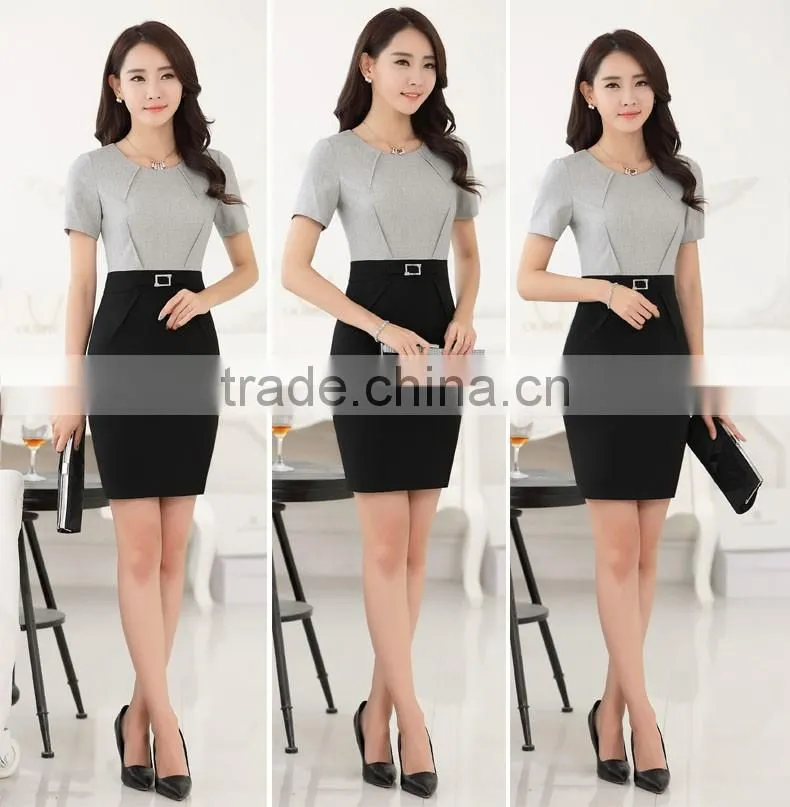 2017 Spring Summer Latest Designs Short Sleeve Dress Fat Ladies Western Dress for Lady