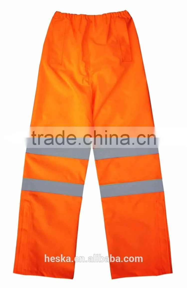 High visibility reflective tape mens hi viz pants with EN20471
