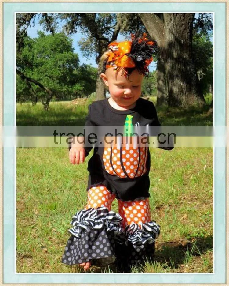 Factory price sales wholesale new design girls a Halloween boutique Cartoon demons outfits baby clothes