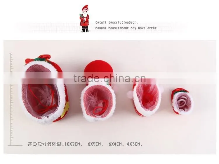 2016 hot selling promotional Christmas shoes Hanging Decoration ,felt Christmas ornaments