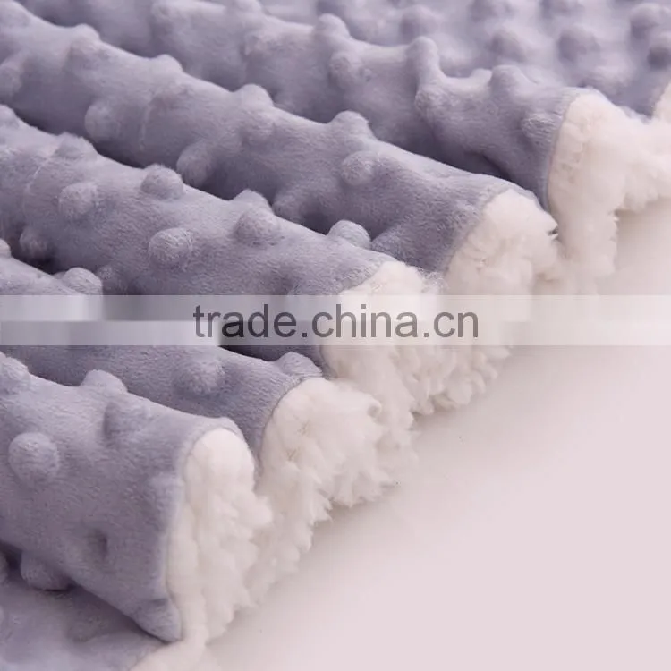 100 polyester fleece solid micromink blanket backside sherpa