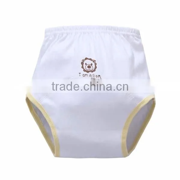 cute lion pattern printed 3 layers waterproof eco friendly infant cloth diaper