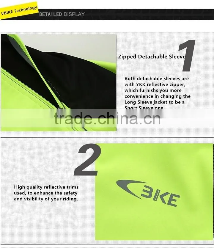 Detachable sleeves transformer windproof cycling jacket