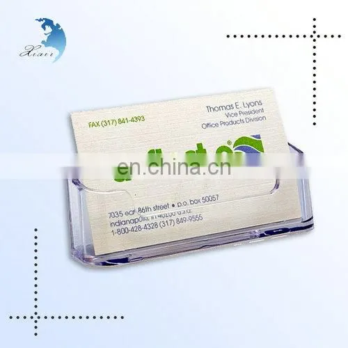 Fashion Table Top Clear Acrylic Tent Card Holder For Office