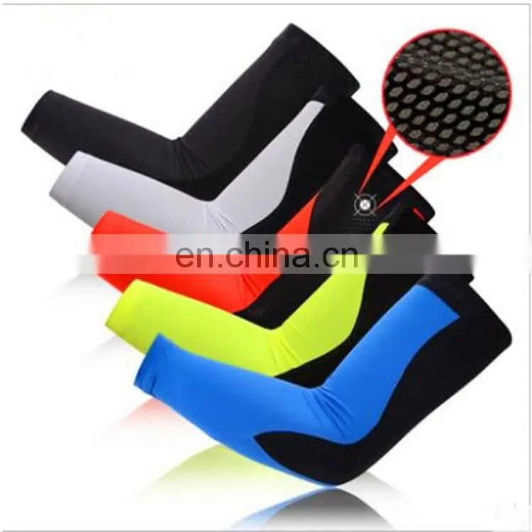 100% polyster New Cheap Cycling compression Arm Sleeves Wholesale Breathable Bicycle Arm Warmers