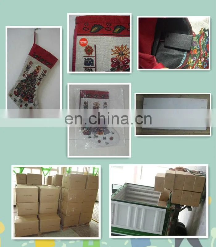 Wholesale plush christmas stocking for wall hanging