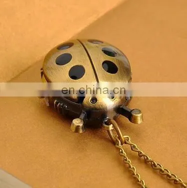 Fashion Reaver with active wings design pocket watch chains necklaces Reaver pendant Quartz Long Chain Watch