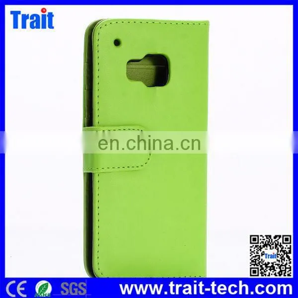 2015 Hot Selling Classic Wallet Style Magnetic Flip Stand PU Leather Case for HTC One M9,Mobile Phone Case for HTC One M9