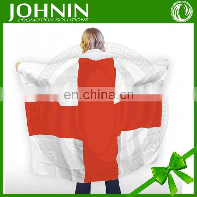 2016 Euro Cup custom polyester printing body flag cape for promotion