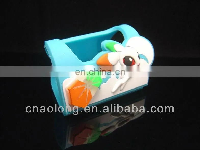 top quality factory price and custom embossed logo soft pvc/rubber cell phone holder for promotion