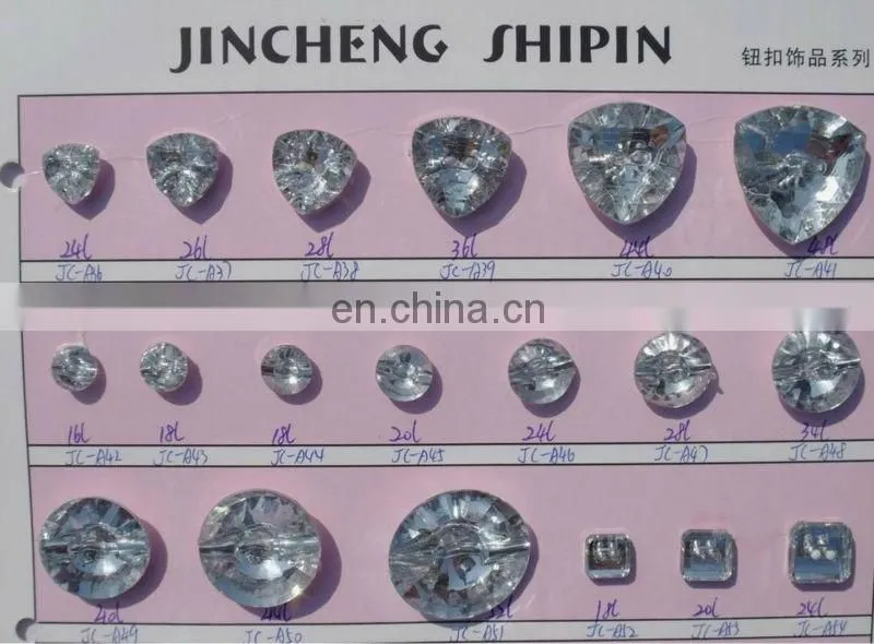 2014 custom fashion acrylic rhinestone buttons