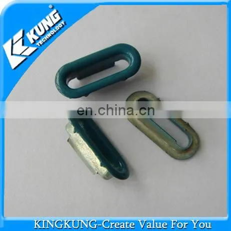 2014 Hiqh quality dark blue painting oval groove buckle for shoes