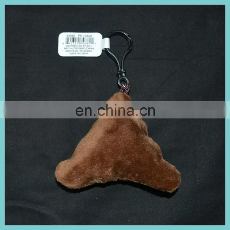 new developed 6 designs of plush poo emoji carabiner keychain