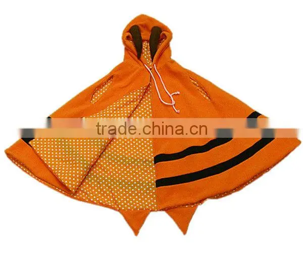 orange plush cosplay cloak for kids