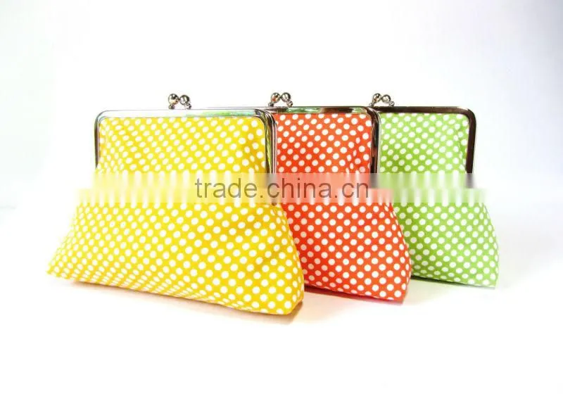 Beautiful pattern pringting fastener seal polyester cosmetic bag