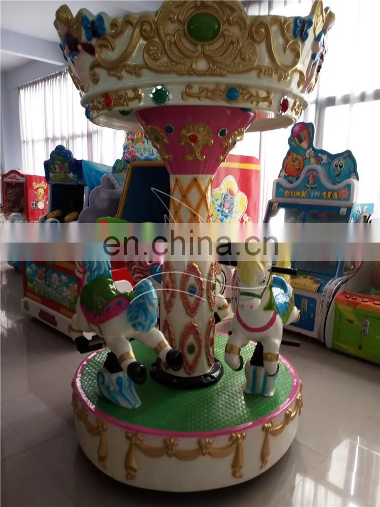 Coin operated mini 3 seats carousel kiddie rides for sale