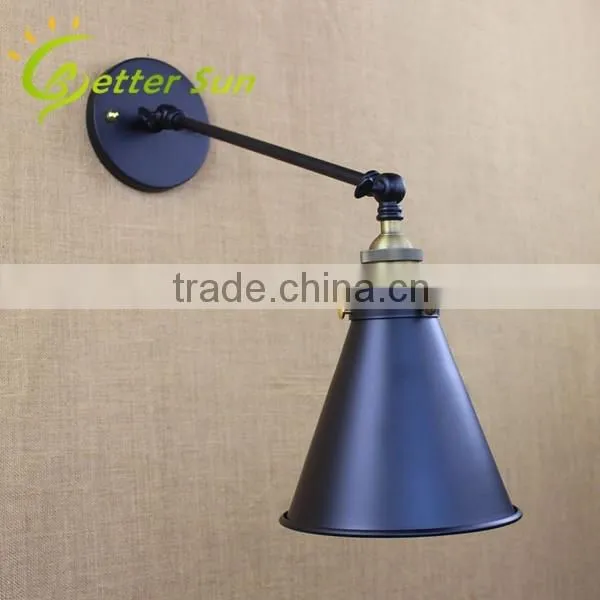 Hot Selling Modern Black Iron LED Wall Mount Lamp for Bedroom Reading
