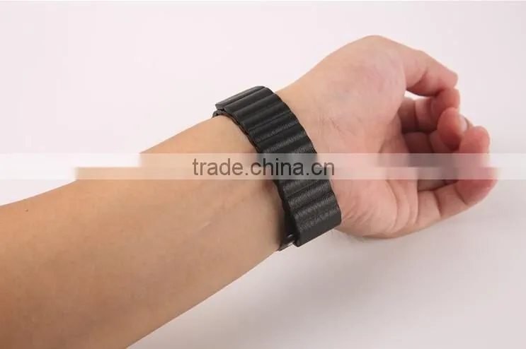 Genuine Leather Loop straps For Apple Watch Leather Band with Adjustable Magnetic Closure Loop