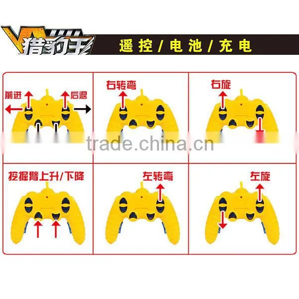 5 channel RC engineering car with light, RC car, juguetes