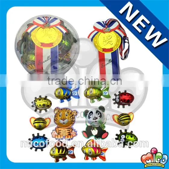chocolate medal with animal shaped chocolate