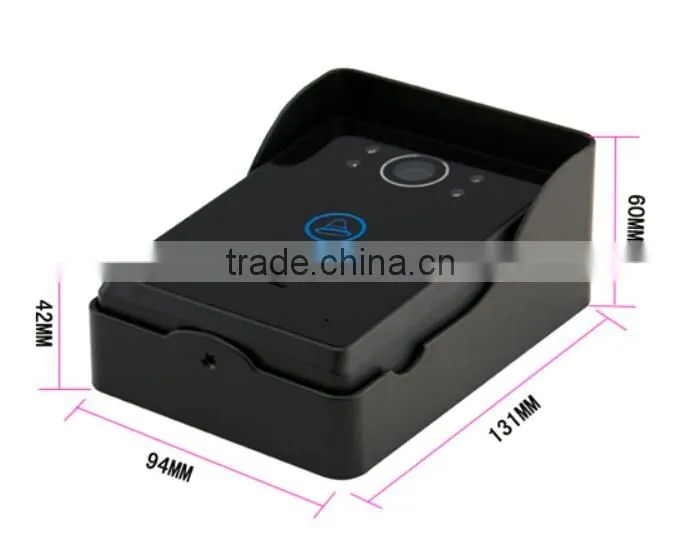 Hot selling 9''color wireless video door bell,alarm video intercom doorbell,wireless unlocking