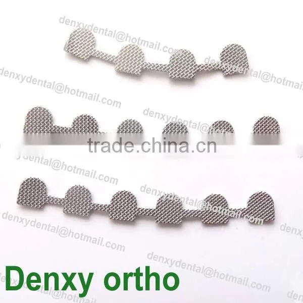 Orthodontic bondable lingual button mesh base lingual button