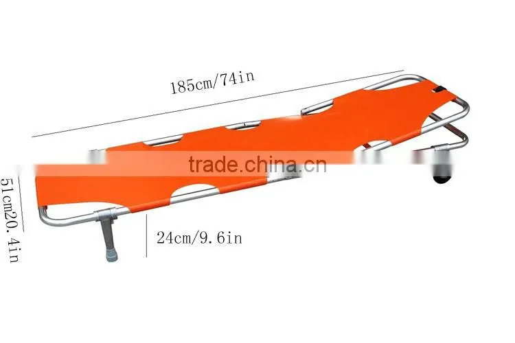 adjustable aluminum folding patient stretcher