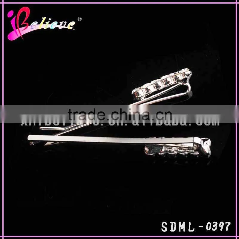 Yiwu cheap hair accessories factory produce rhinestone hair pins hair jewelry
