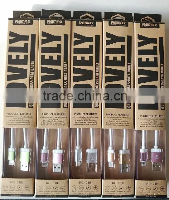 colorful mobile phone connect cable sync data for iphone6 Remae lovely cable