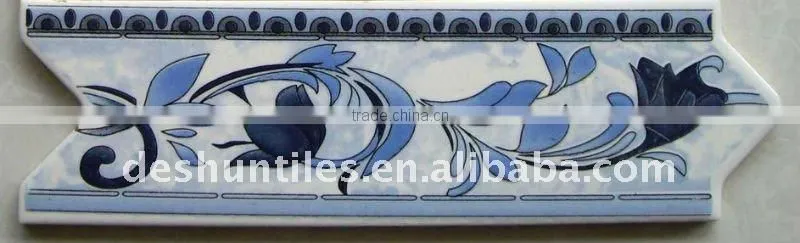 arrow design ceramic glazed border tile