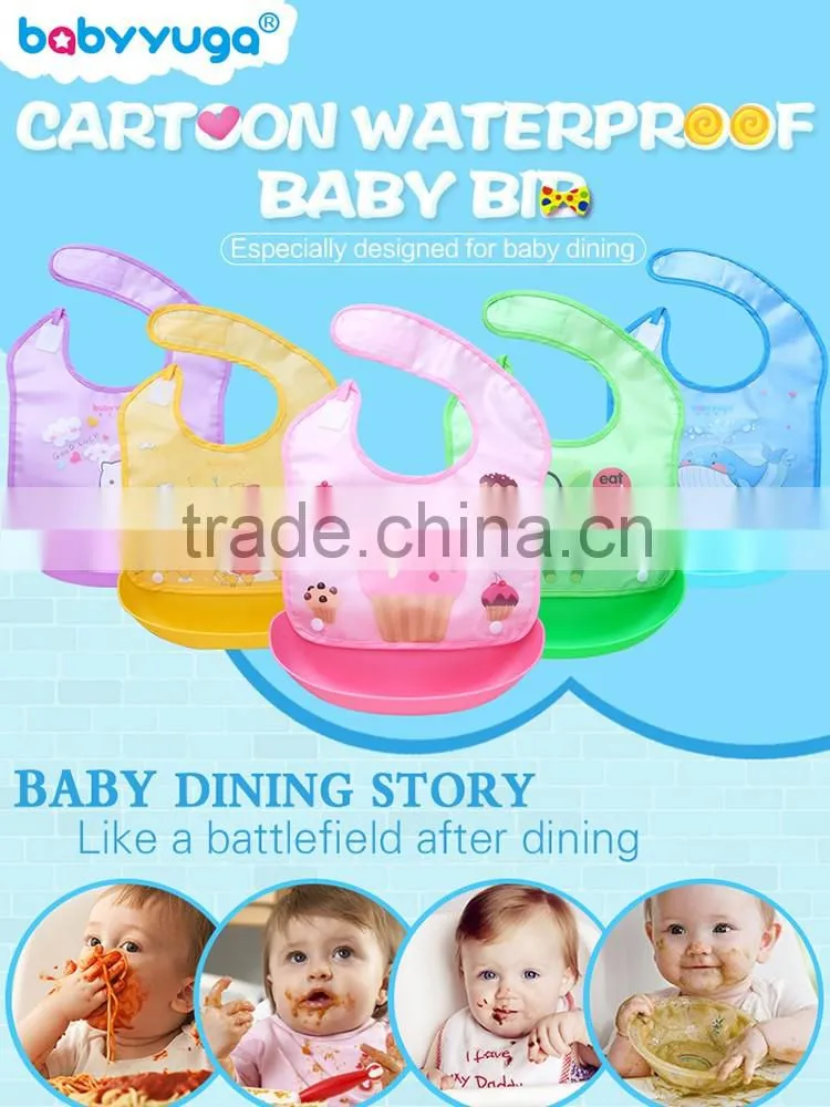multi-functional colorful baby bib with cute design