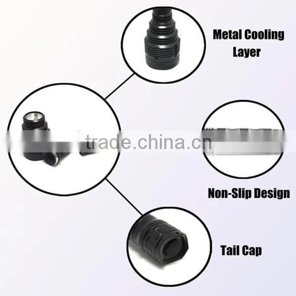 (120001) Top quality Aluminum alloy powerful rechargeable led torch light