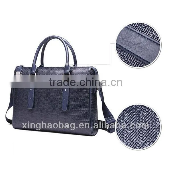 New brand braided briefcase 100% leather woven briefcase
